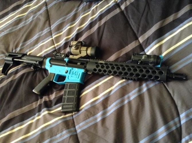 3D Printed Printable Airsoft AR15 (PAAR15) AEG Body kit (08 12 19) by