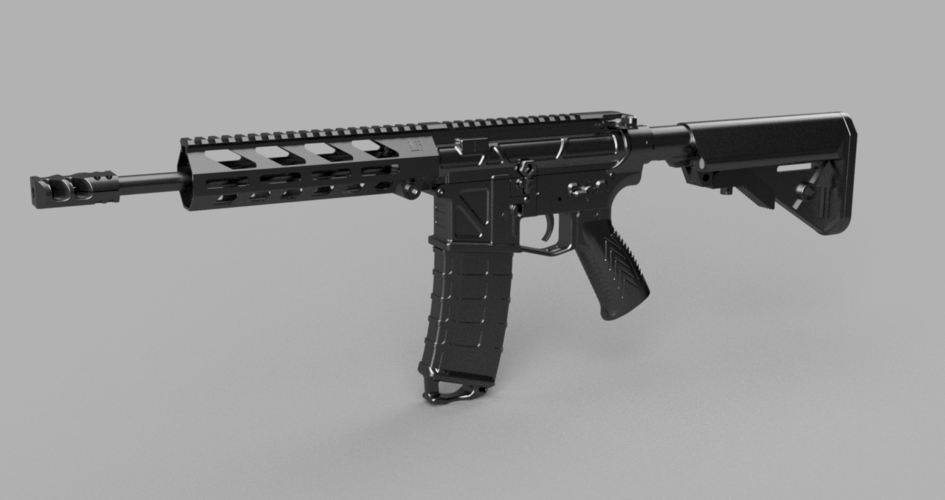 Printable Airsoft AR15 (PAAR15) AEG Body kit (08.12.19) 3D Print 258022