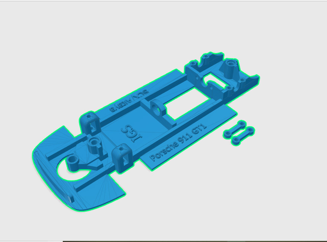 slot chasis porsche 911 Gt1 SCX.  3D Print 258034