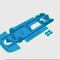 Small slot chasis porsche 911 Gt1 SCX.  3D Printing 258034