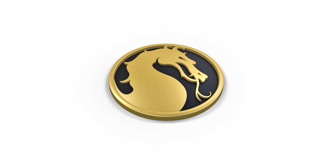 3D printable Mortal Kombat logo 3D Print 258036