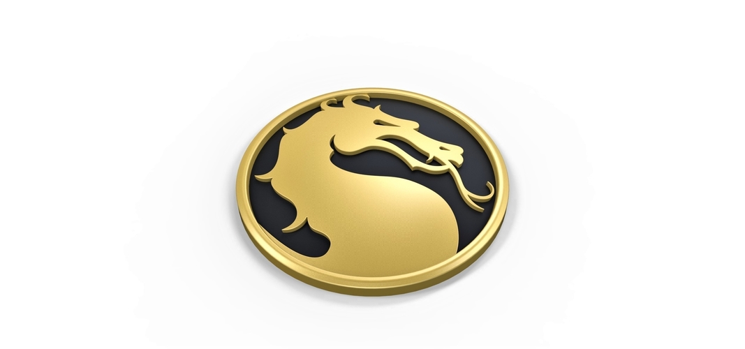 3D printable Mortal Kombat logo 3D Print 258038