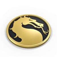 3D printable Mortal Kombat logo - Thumbnail 3