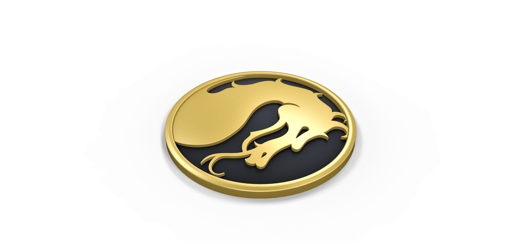 3D printable Mortal Kombat logo 3D Print 258040
