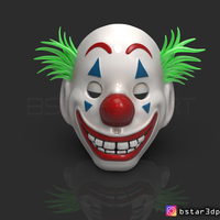 Joker Mask 2019 with hair - Clown mask 2019 - Halloween Mask  - Thumbnail 2