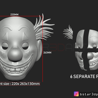 Joker Mask 2019 with hair - Clown mask 2019 - Halloween Mask  - Thumbnail 13