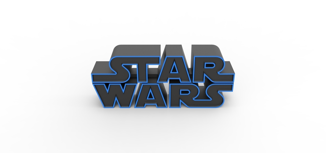 3d Printed 3d Printable Star Wars Logo By 3d Tech Design Pinshape