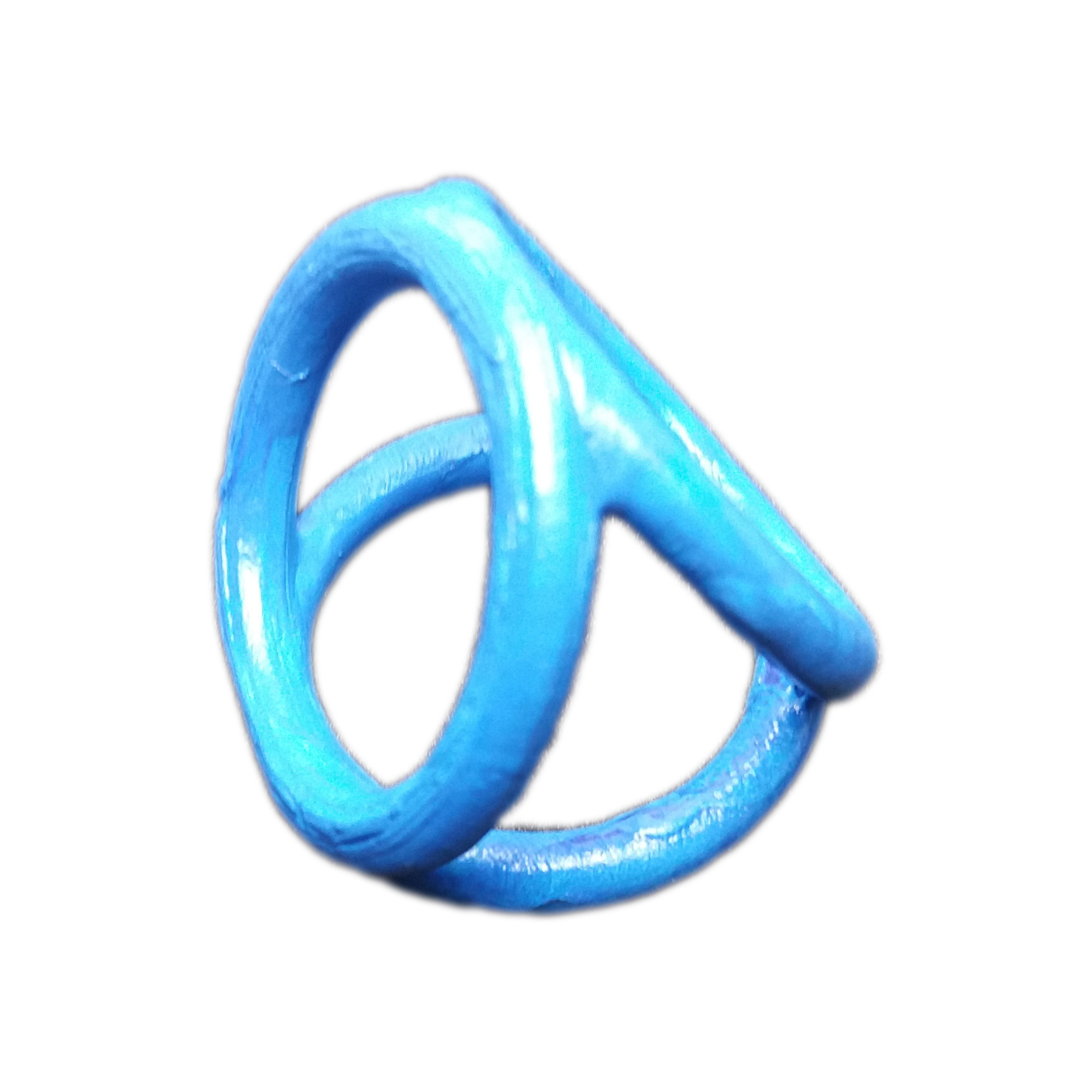 Scarf buckle triple ring with daisy and diameter 28mm 3D model 3D printable