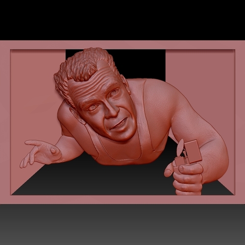 Portrait STL bas-relief Die Hard 3D Print 258318