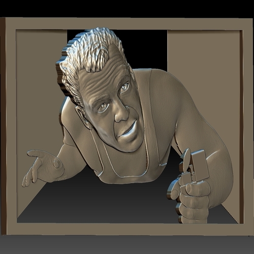 Portrait STL bas-relief Die Hard 3D Print 258320