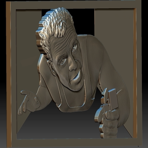Portrait STL bas-relief Die Hard 3D Print 258321