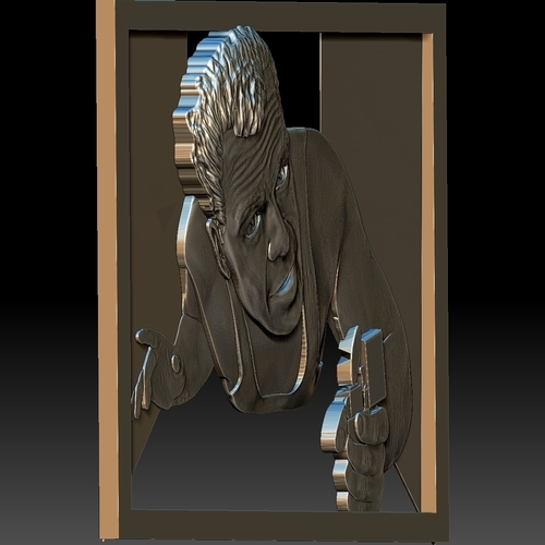 Portrait STL bas-relief Die Hard 3D Print 258322