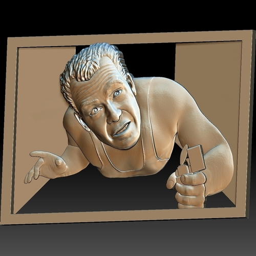 Portrait STL bas-relief Die Hard 3D Print 258323