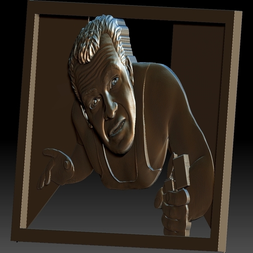 Portrait STL bas-relief Die Hard 3D Print 258324