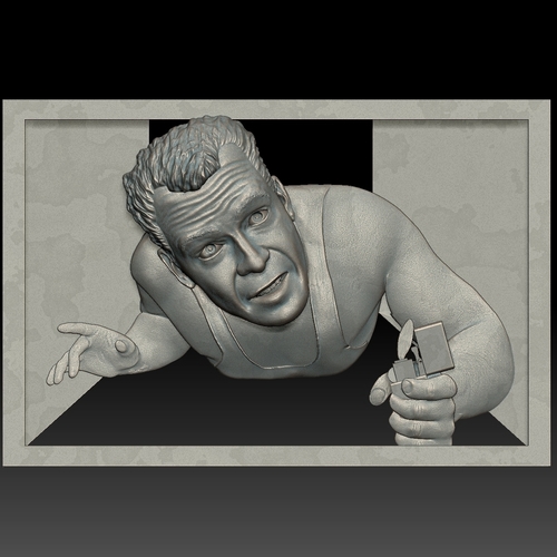 Portrait STL bas-relief Die Hard 3D Print 258326