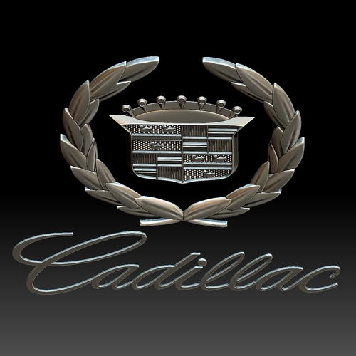 Cadillac logo auto car logotype 3D Print 258474
