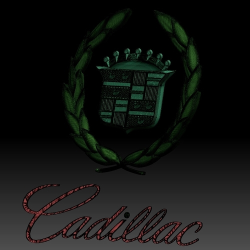Cadillac logo auto car logotype 3D Print 258477