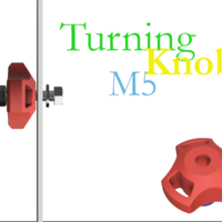 Small turning knob for m5 hex head 3D Printing 258501