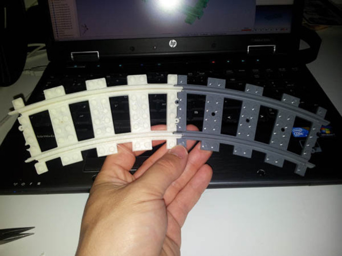 Lego Train Track, Curved 3D Print 25859