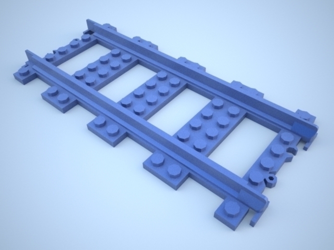 Lego Train Track, Straight 3D Print 25863
