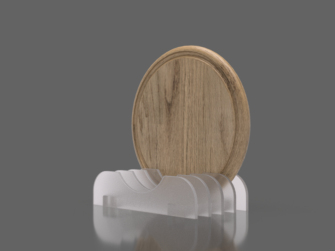 Holder for round wooden boards 3D Print 258634