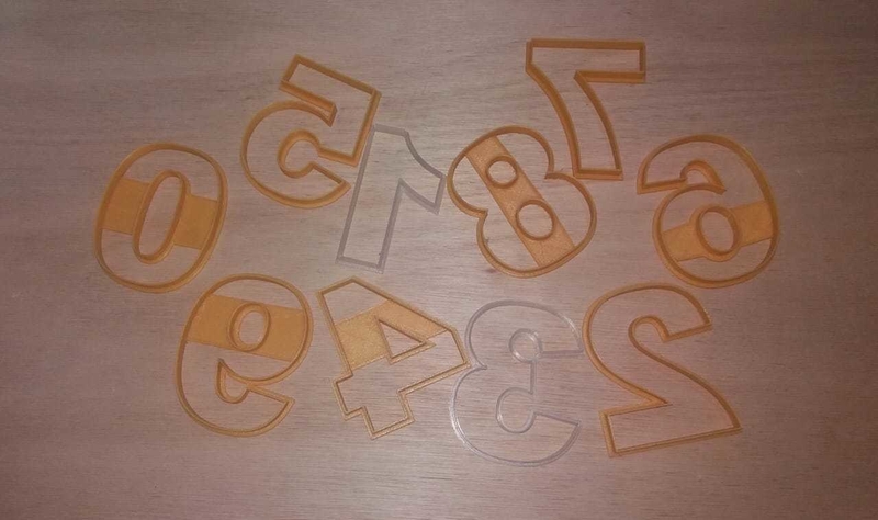 Numeros Arial Cookies Cutter