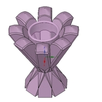 vase pencil pen brush holder v12-1 for 3d-print or cnc - Thumbnail 5