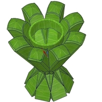 vase pencil pen brush holder v12-1 for 3d-print or cnc - Thumbnail 11