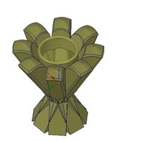 vase pencil pen brush holder v12-1 for 3d-print or cnc - Thumbnail 13