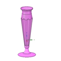 Small vase v13-05 for 3d-print or cnc 3D Printing 258678
