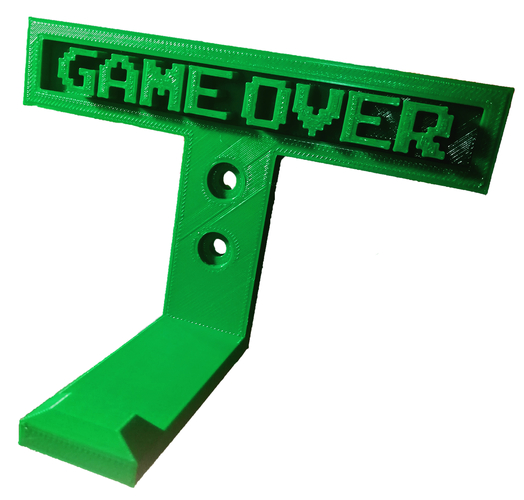 Game Over headset hanger 3D Print 258717