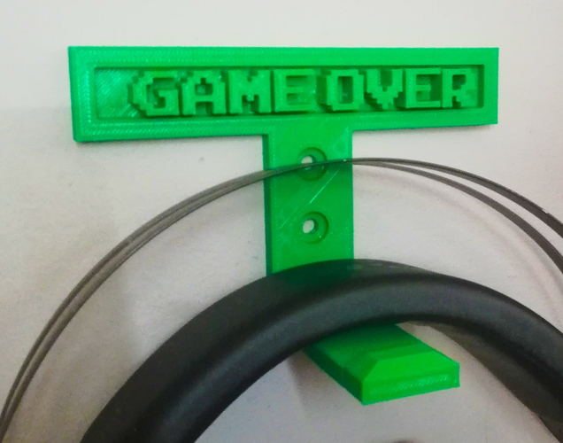 Game Over headset hanger 3D Print 258718