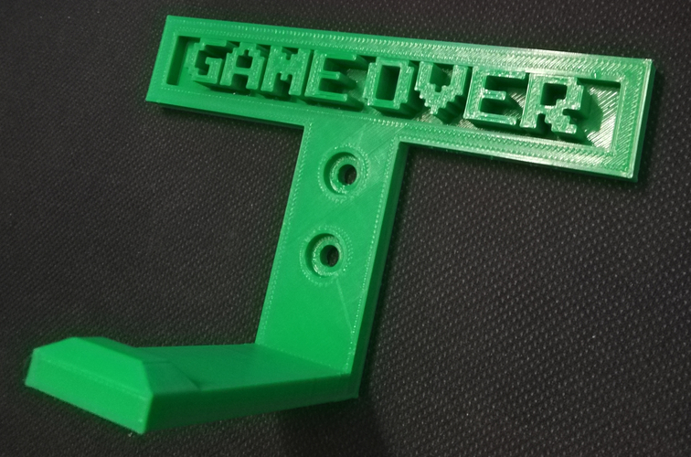 Game Over headset hanger 3D Print 258719