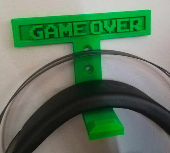 Game Over headset hanger 3D Print 258720
