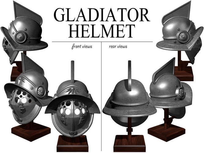Gladiator Helmet 3D Print 258877