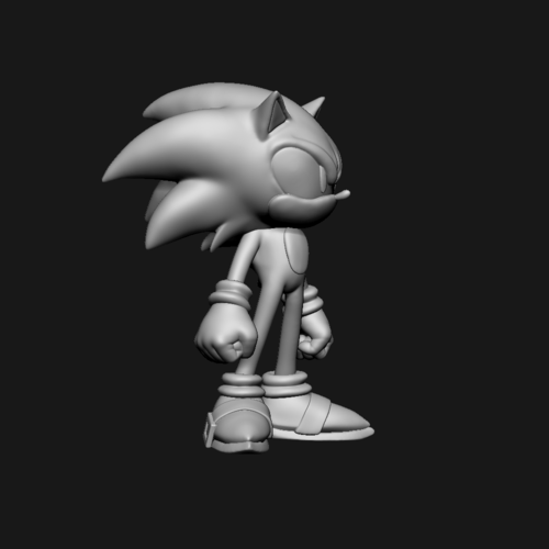 The Sonic Fanart 3D model 3D printable