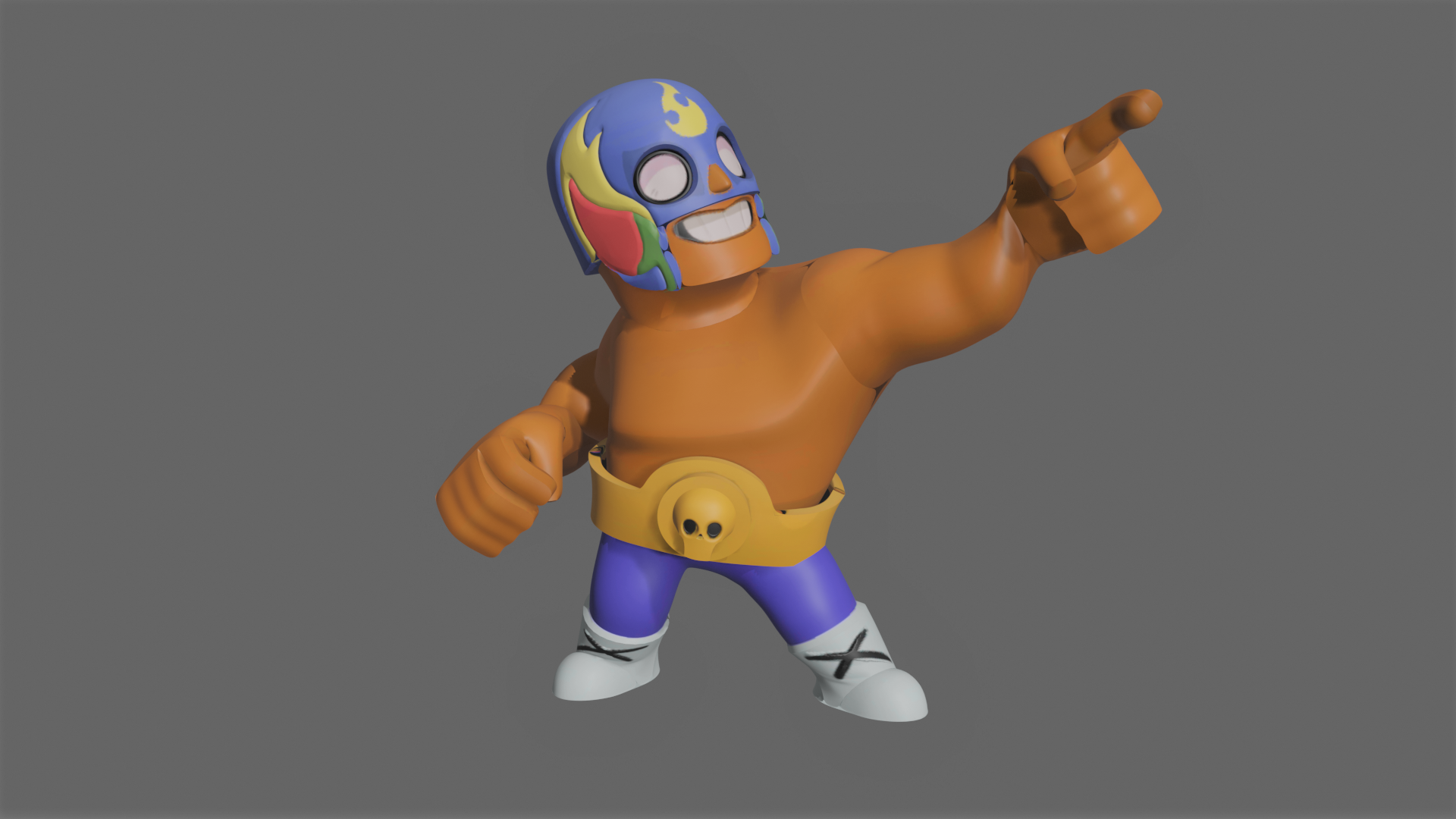 3d Printed Brawl Stars El Primo Figurine By Ron Dino Pinshape - brawl stars commercial offers level