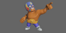 3d Printed Brawl Stars El Primo Figurine By Ron Dino Pinshape