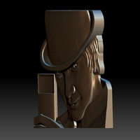 Portrait STL bas-relief Clockwork orange - Thumbnail 3