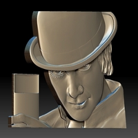 Portrait STL bas-relief Clockwork orange - Thumbnail 5