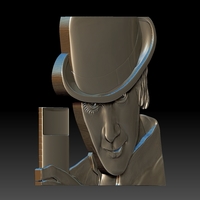 Portrait STL bas-relief Clockwork orange - Thumbnail 6