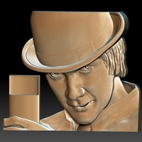 Portrait STL bas-relief Clockwork orange - Thumbnail 10