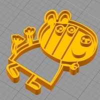  ZOE ZEBRA (from PEPPA PIG) COOKIE CUTTER - Thumbnail 1