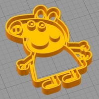 Small MEGAPACK (x5 PEPPA PIG AND FRIENDS COOKIE CUTTER MODELS) 3D Printing 259306