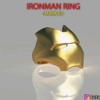 Small IRON MAN RING - jewelry Mark 85 - Infinity war  3D Printing 259319