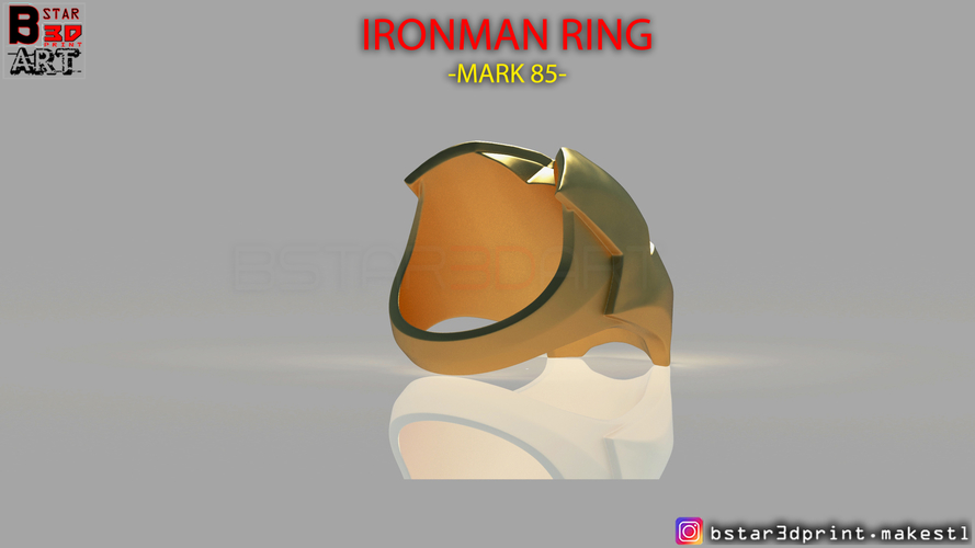 IRON MAN RING - jewelry Mark 85 - Infinity war  3D Print 259323