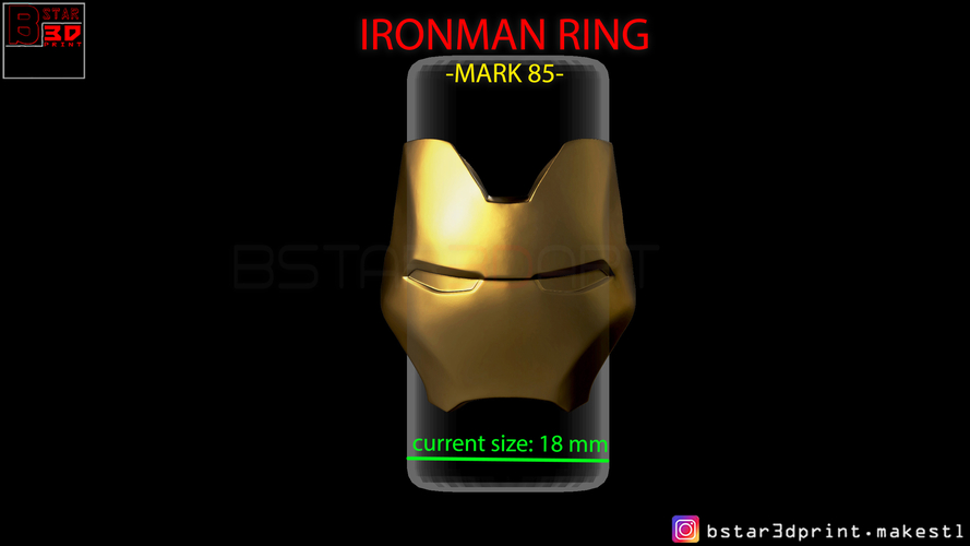 IRON MAN RING - jewelry Mark 85 - Infinity war  3D Print 259328