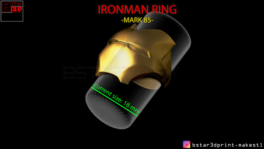 IRON MAN RING - jewelry Mark 85 - Infinity war  3D Print 259329