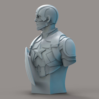 1/10 Scale Captain America Bust - Thumbnail 2