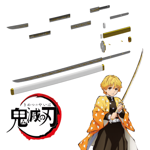 Katana de Zenitsu Agatsuma de Kimetsu no yaiba 3D Print 259440